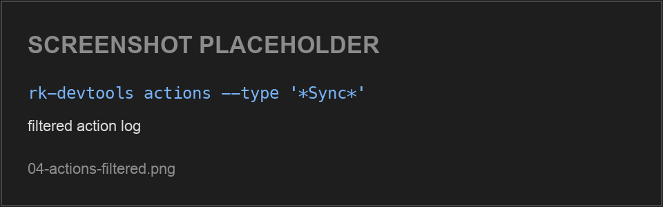 filtered action log showing CardOpFailed